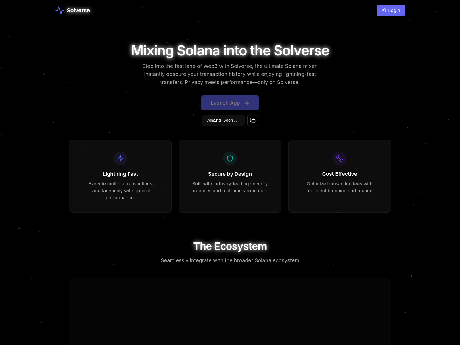Screenshot of solverse.app
