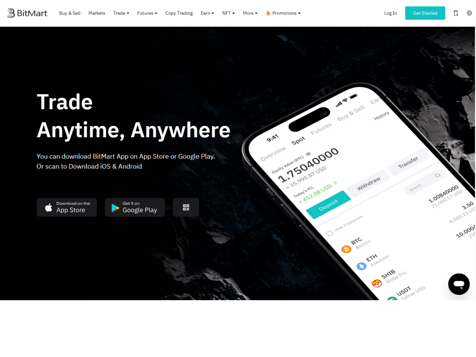 Screenshot of bitmartlogiinf.webflow.io