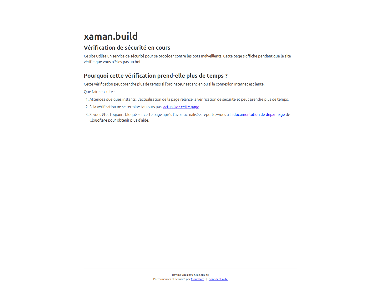 Screenshot of xaman.build