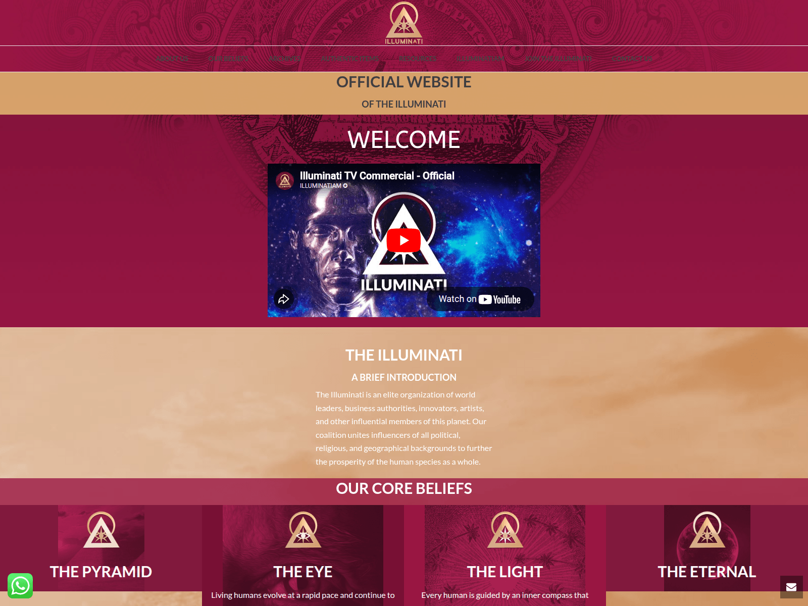 Screenshot of illuminaticommunity.net