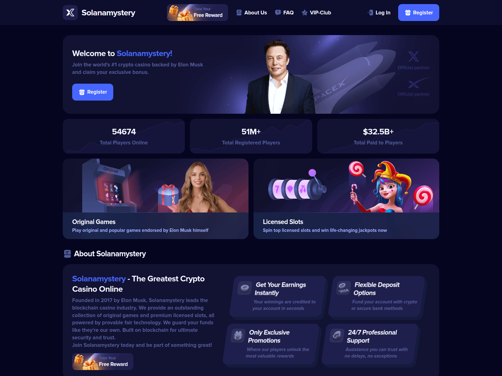 Screenshot of solanamystery.com