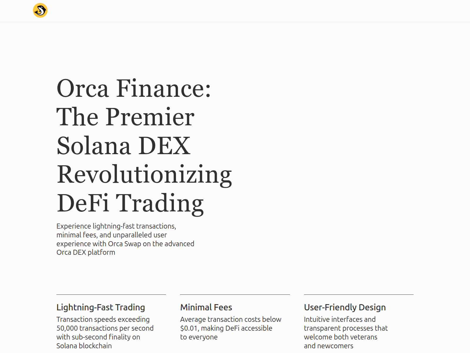 Screenshot of orca-dex.org