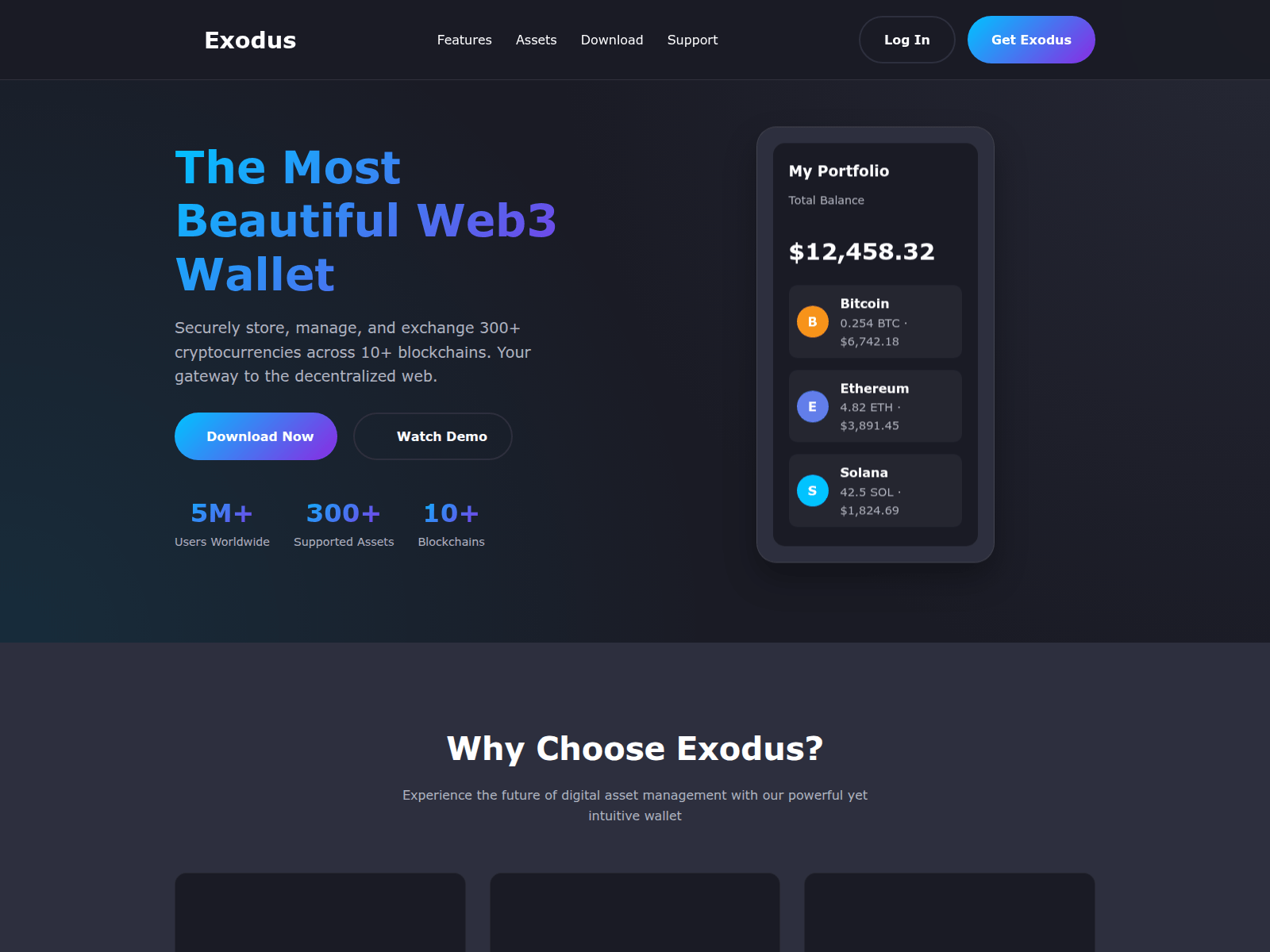 Screenshot of store-web3-exodus.pages.dev