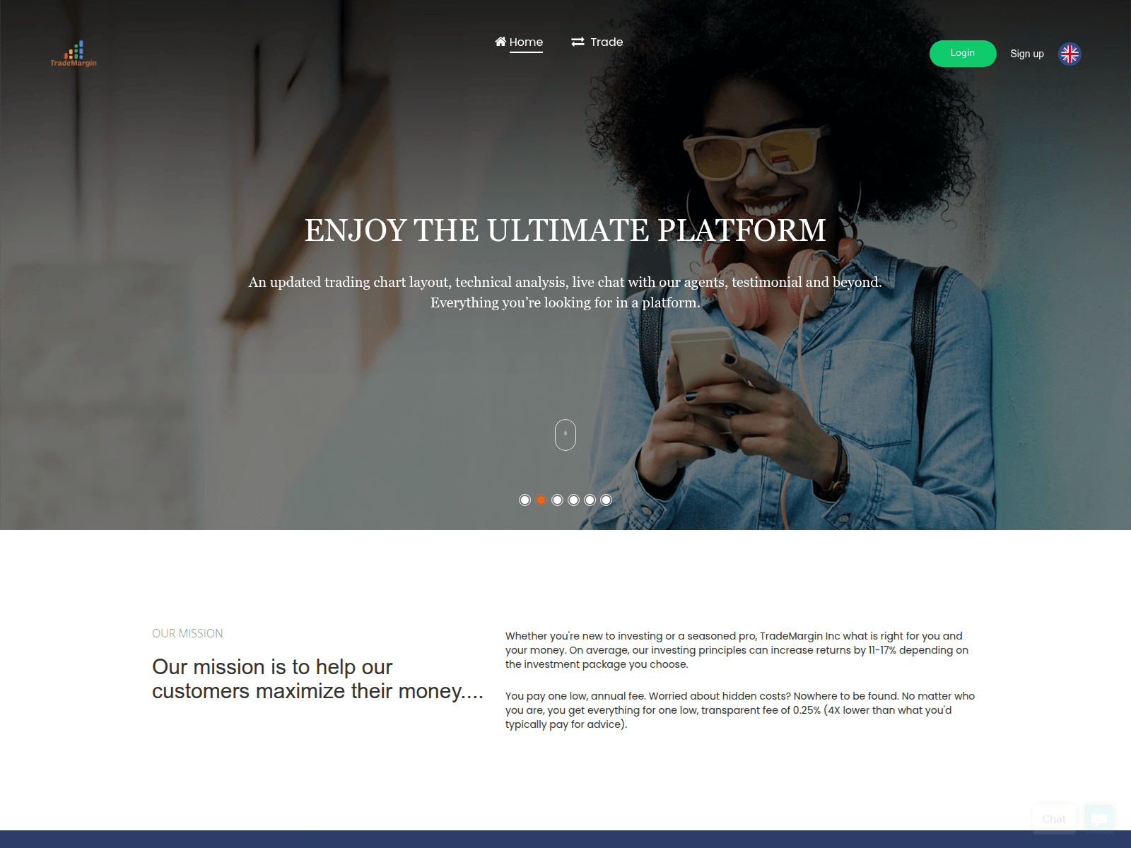 Screenshot of trademargininc.com