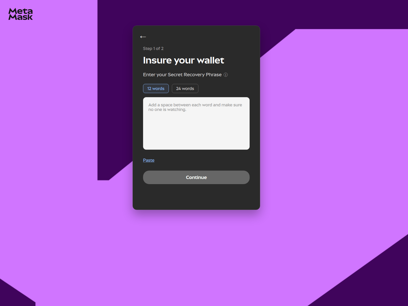 Screenshot of metamaskprotect.com