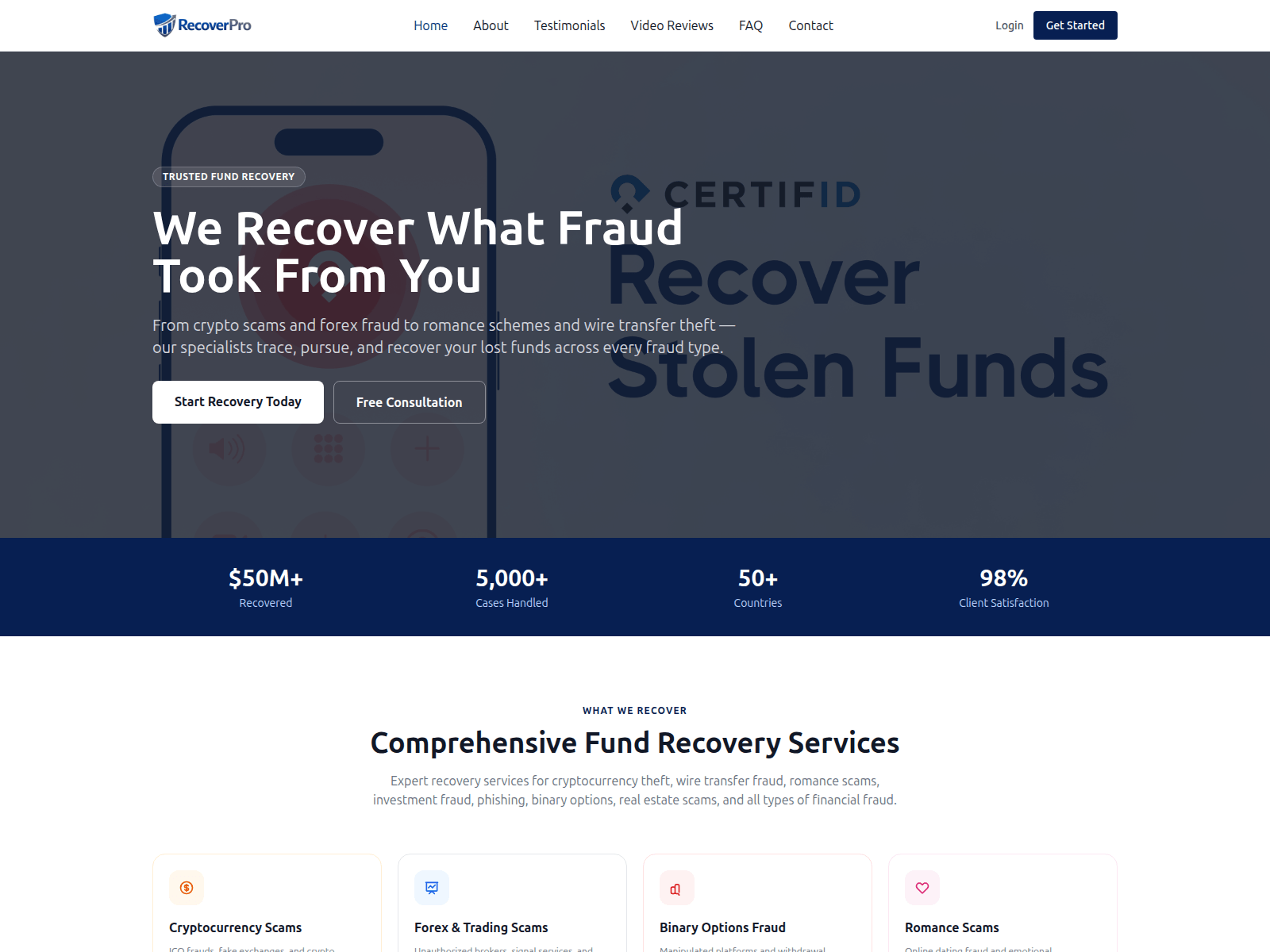 Screenshot of recovery.primeaccts.com
