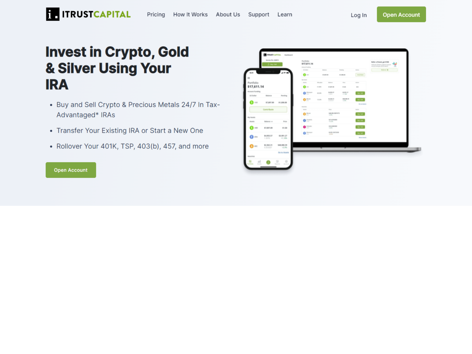 Screenshot of itruustcappitalloginn.webflow.io