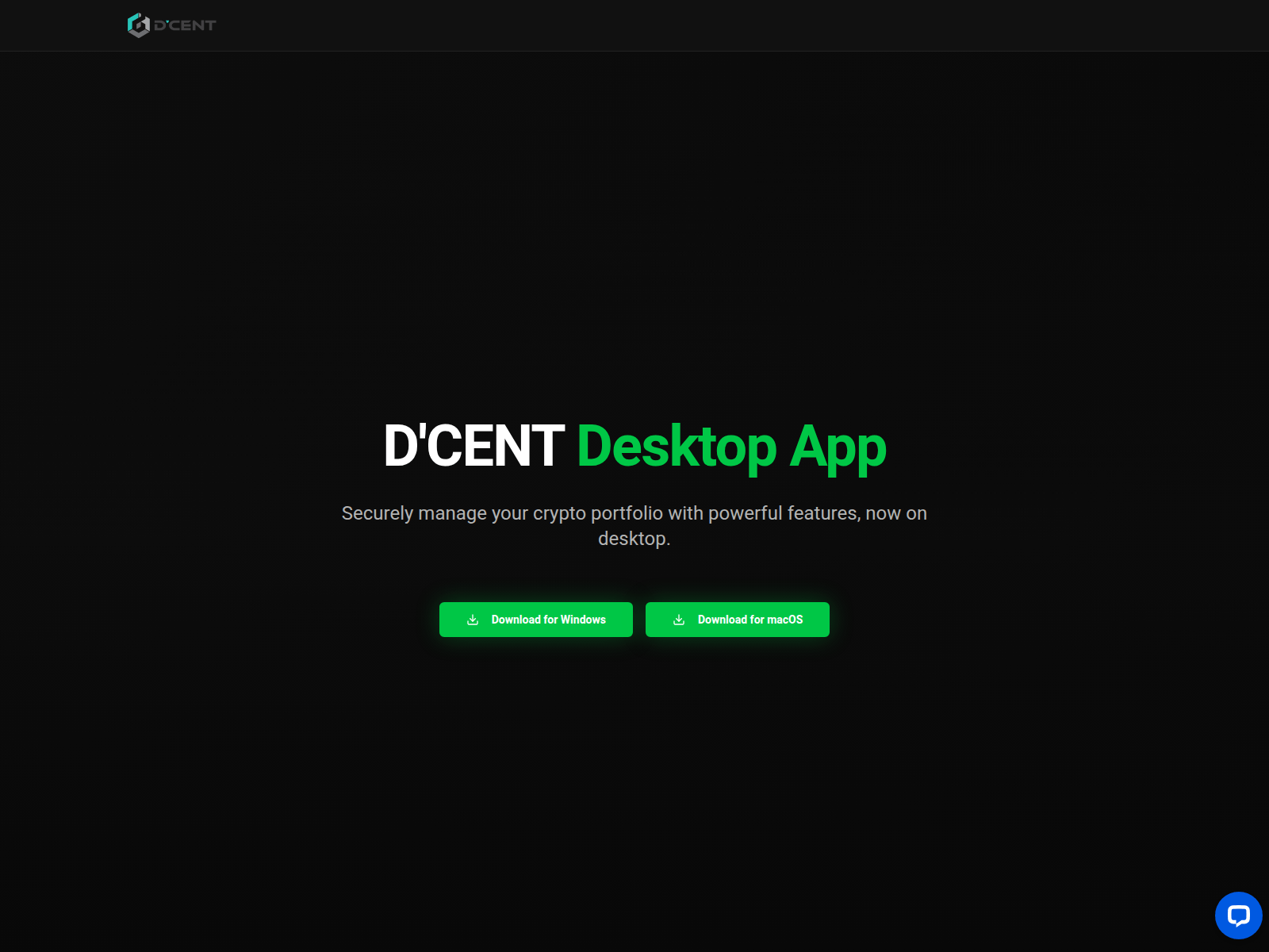 Screenshot of www.dcentwallet.io