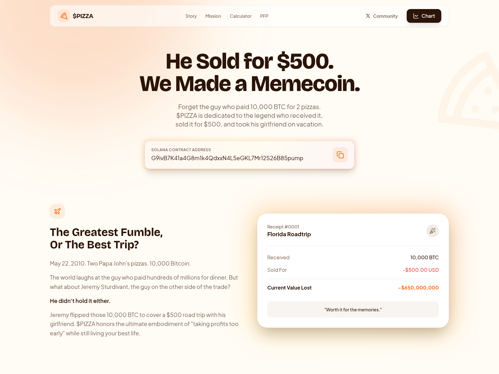 Screenshot of btcpizza2010.com
