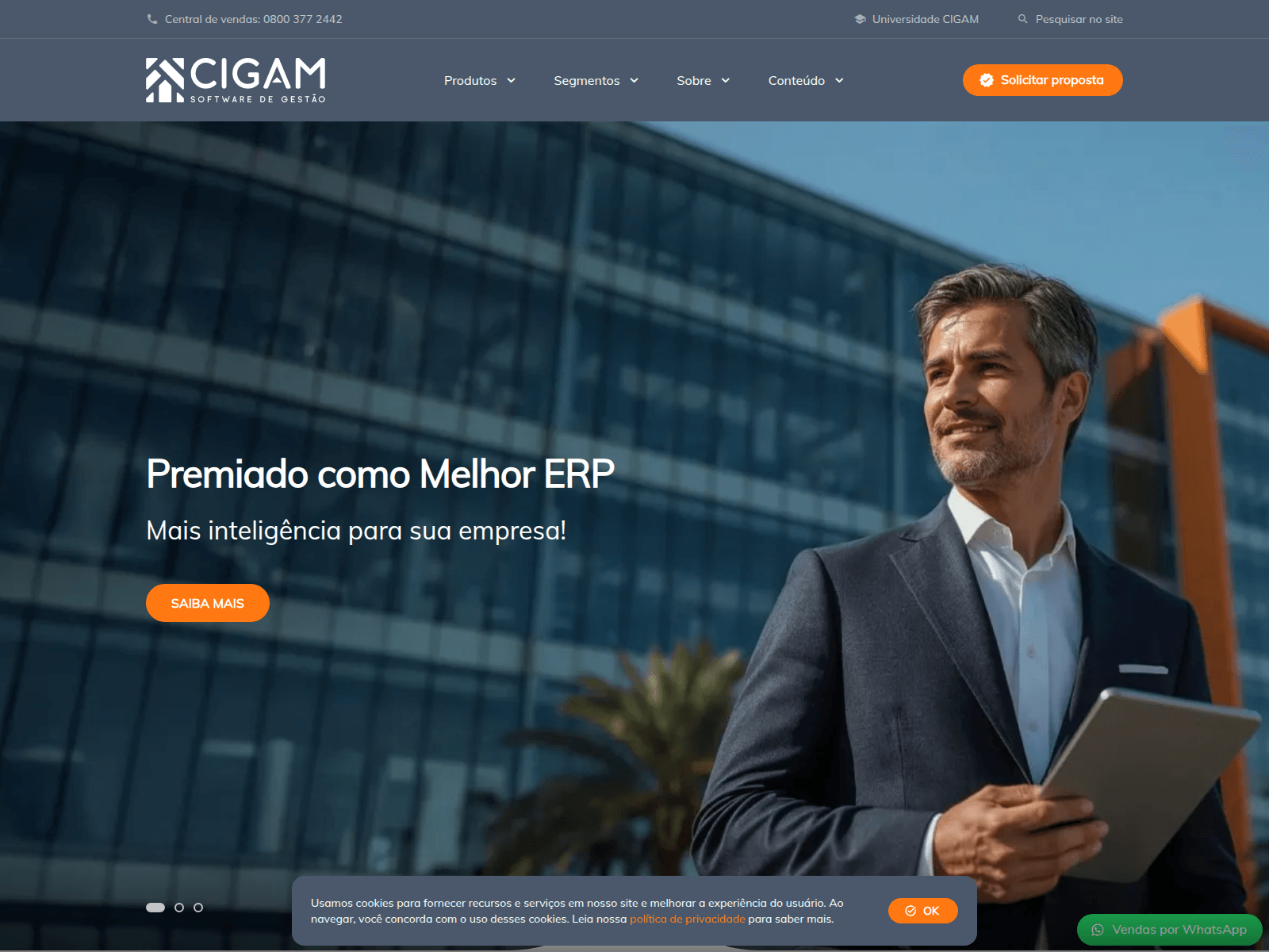 Screenshot of cigam.com.br
