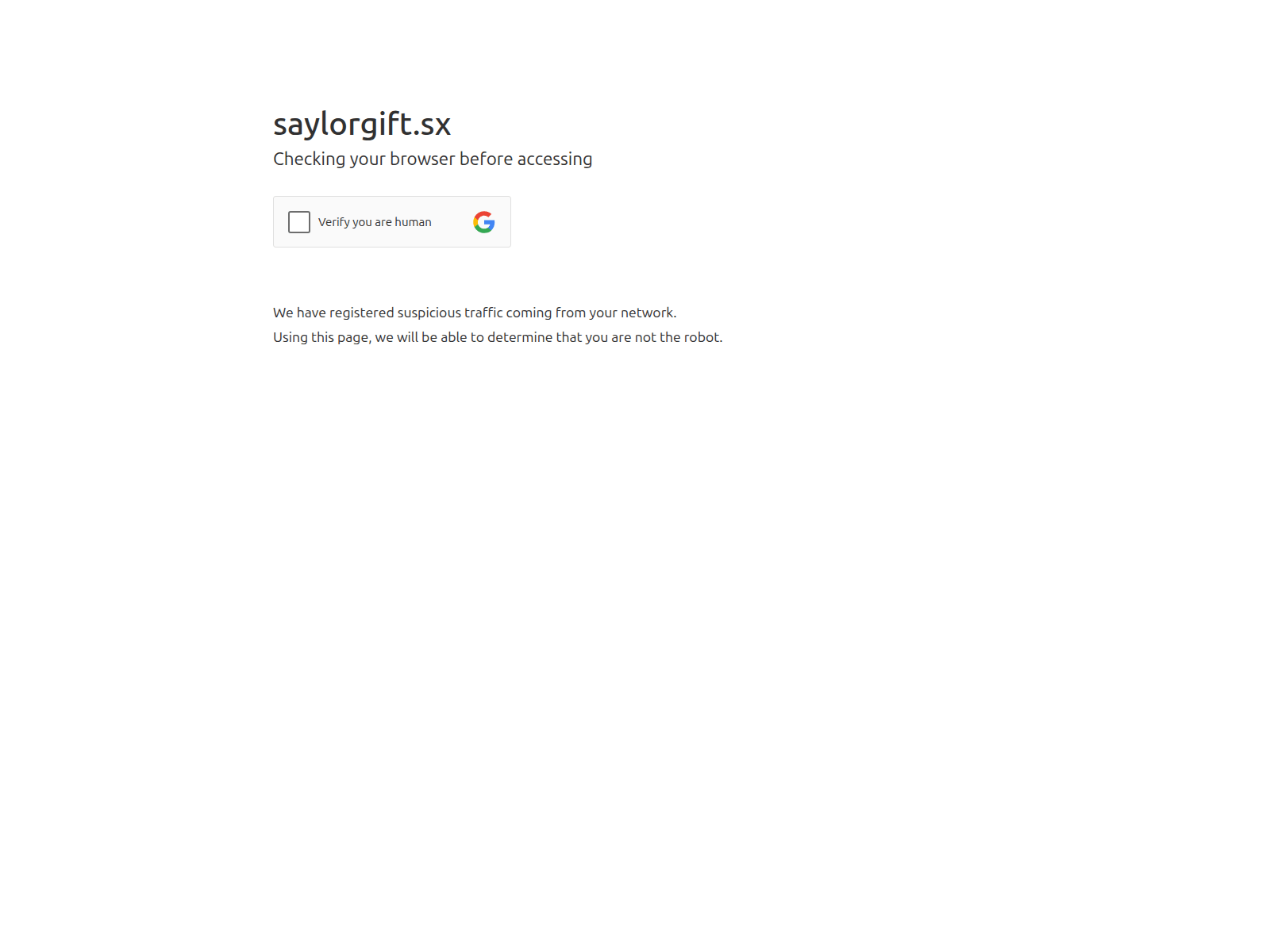 Screenshot of saylorgift.sx