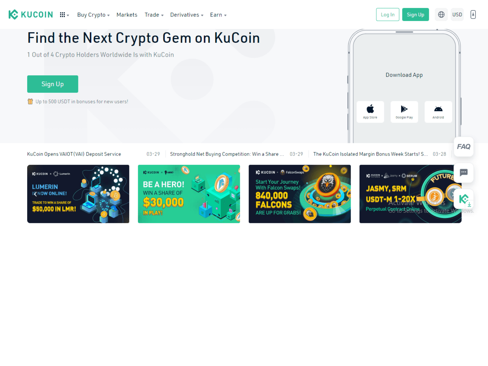 Screenshot of kuucoinnus.webflow.io