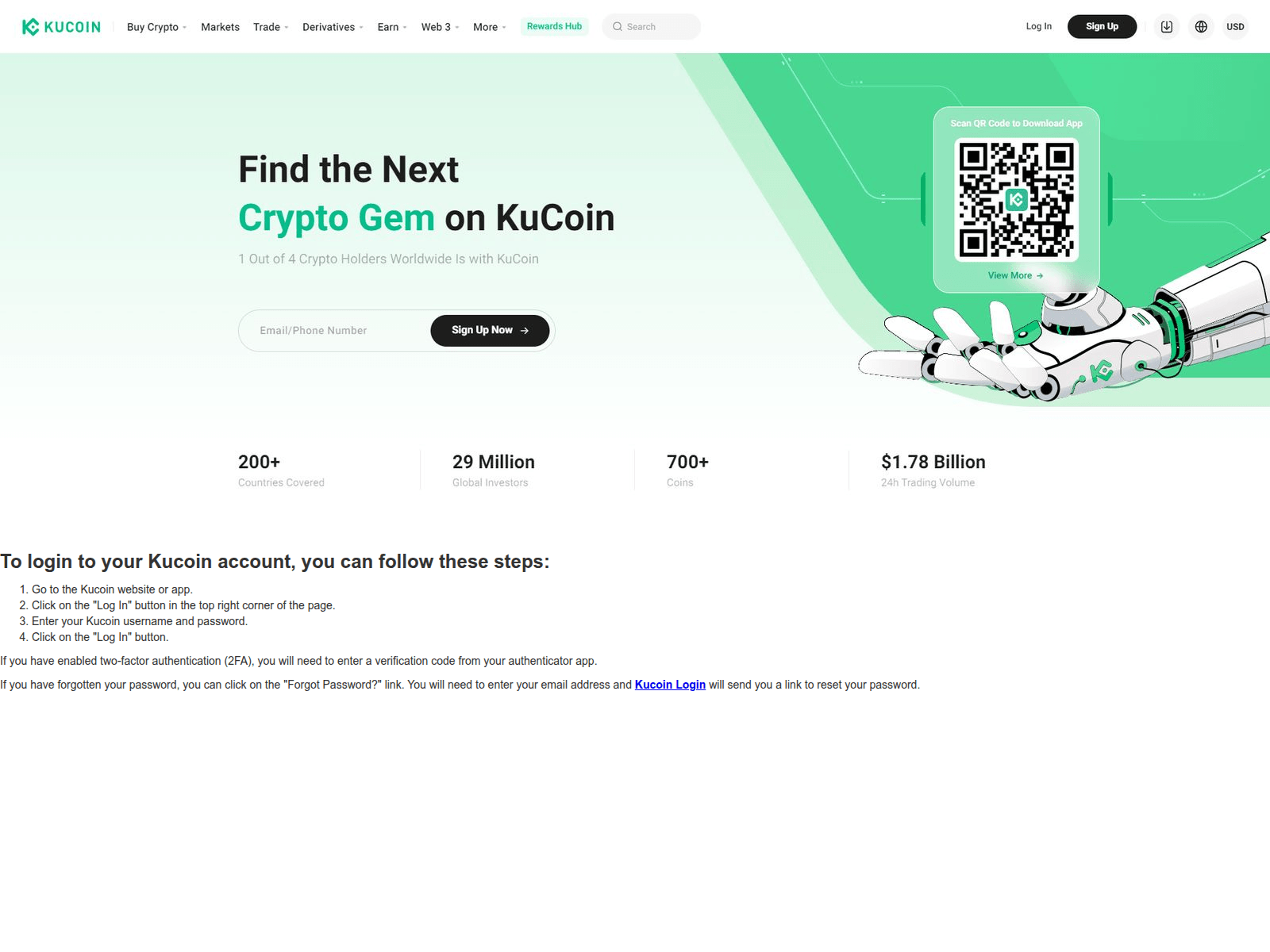 Screenshot of kucfinulogin.webflow.io