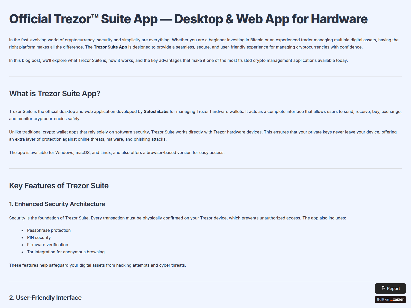 Screenshot of home-suiteapp.zapier.app