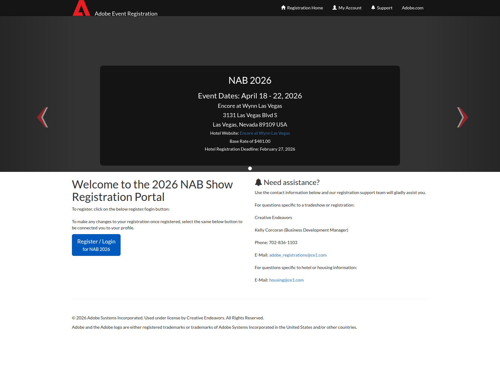 Screenshot of adobe.ce1.com