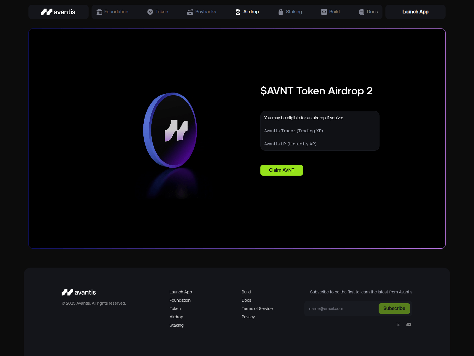 Screenshot of foundation.avantisfi.lat