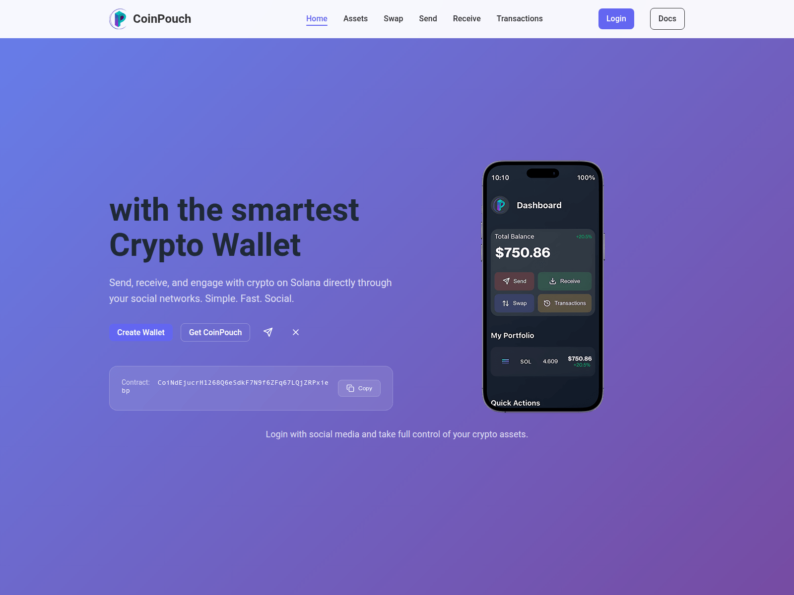 Screenshot of solana-wallet-ui.pages.dev