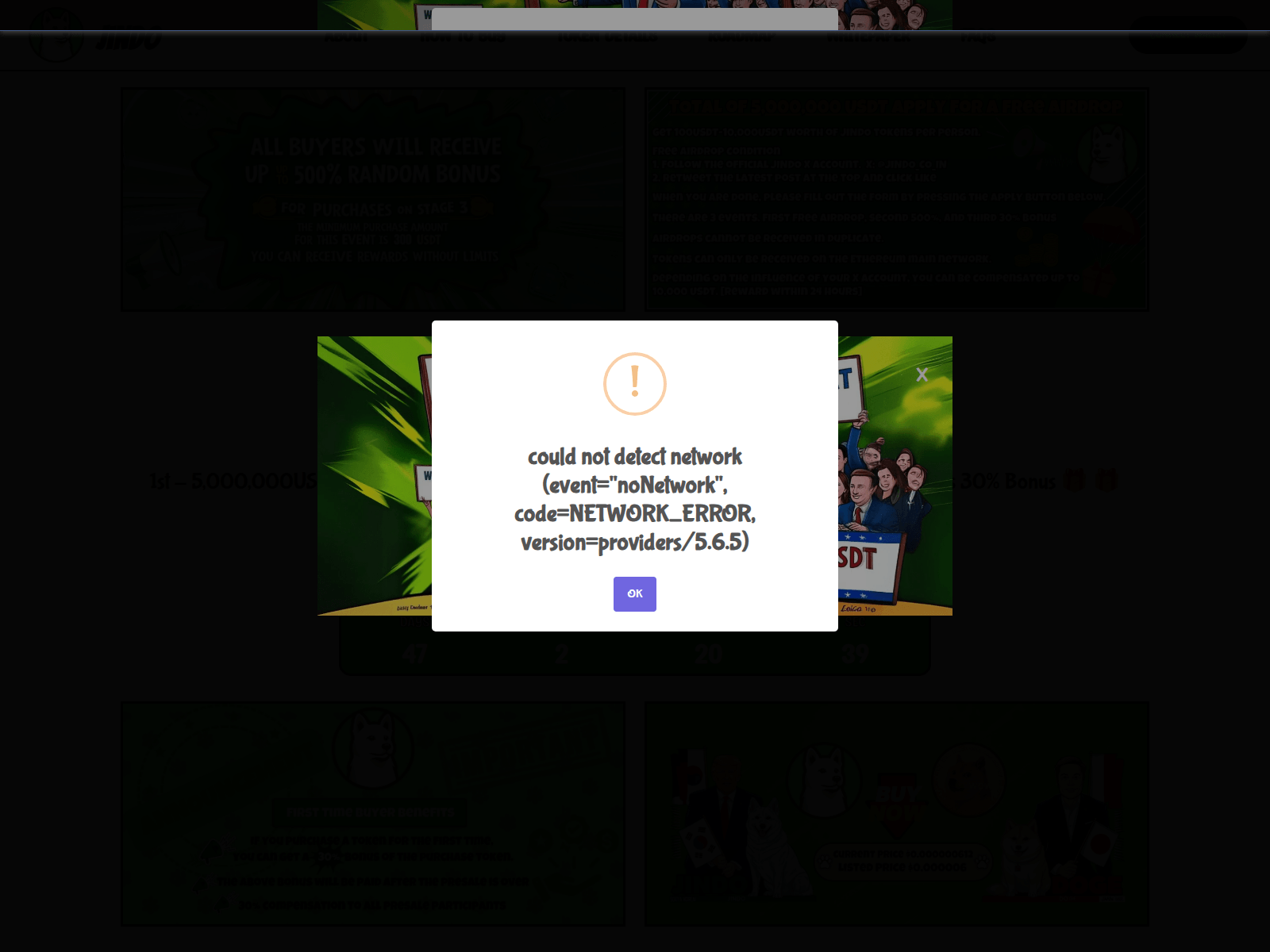 Screenshot of claim-jindocoin.pages.dev