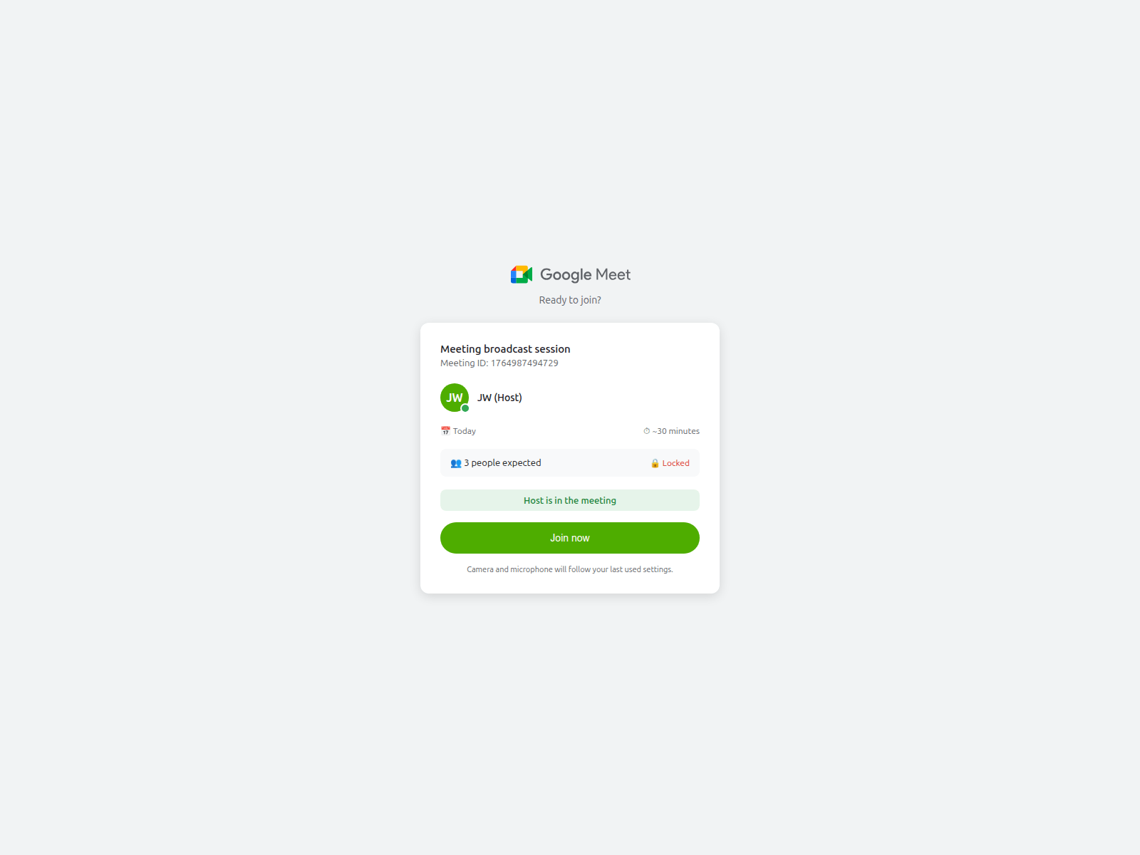 Screenshot of googlemeetroom.us