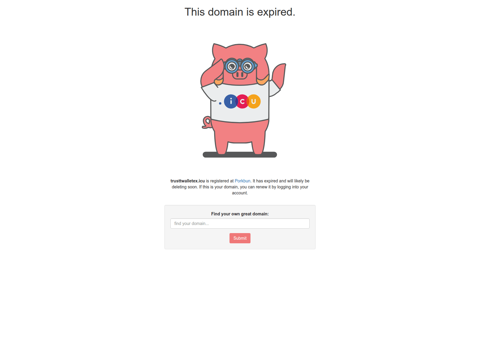 Screenshot of trusttwalletex.icu