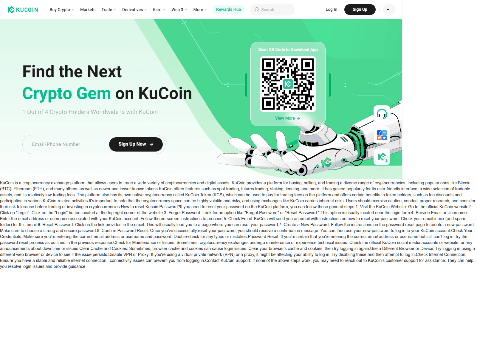Screenshot of kukoiin-customer-supporrt-numbber.webflow.io