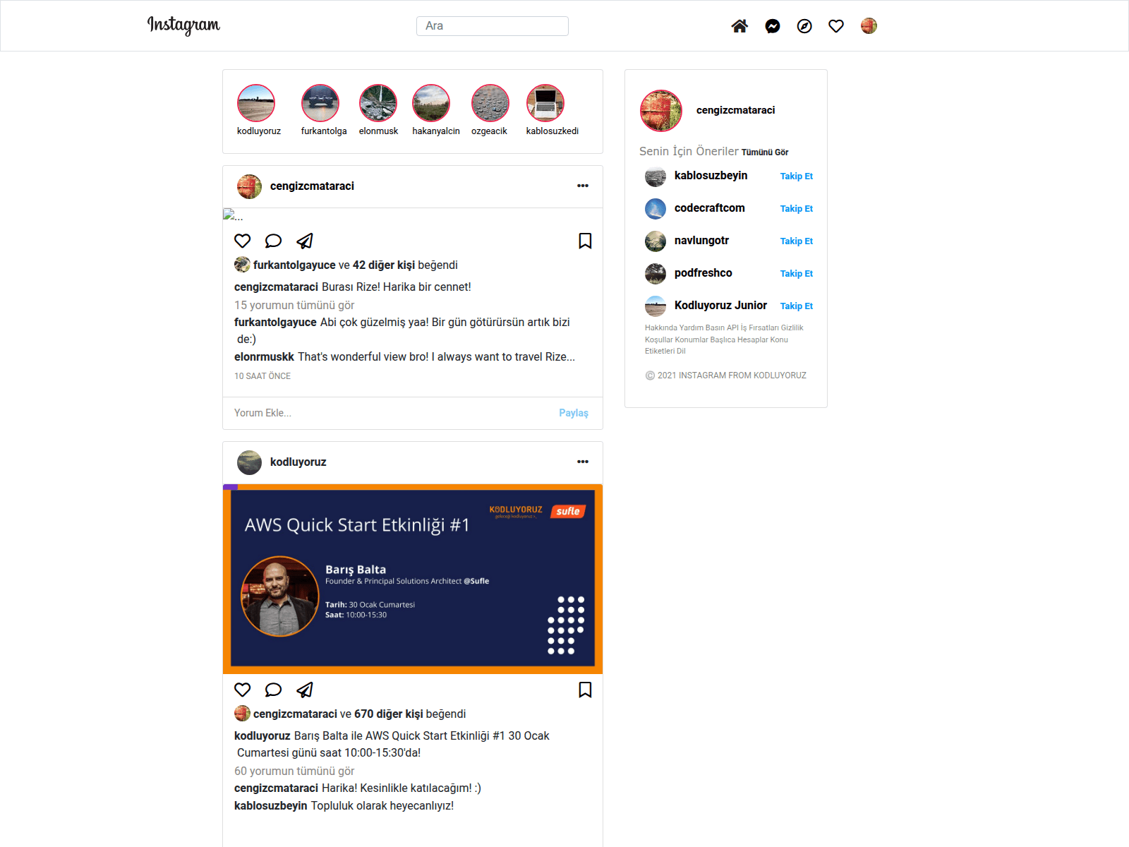 Screenshot of instagram-clone-five.vercel.app
