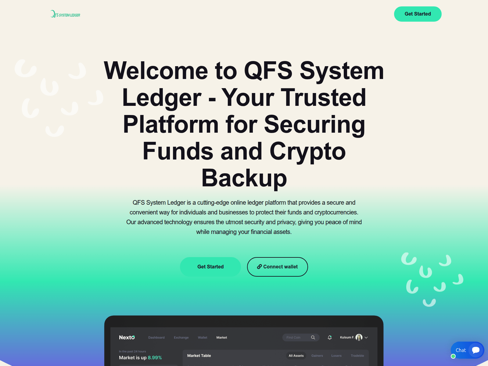 Screenshot of qfssystemsledger.com