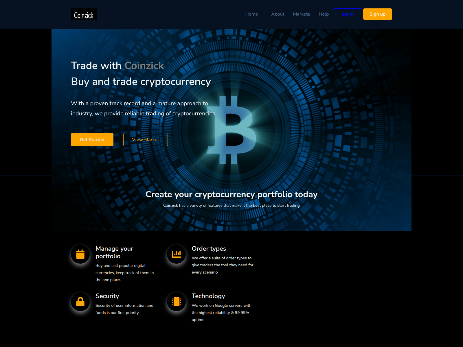 Screenshot of coinzick.com