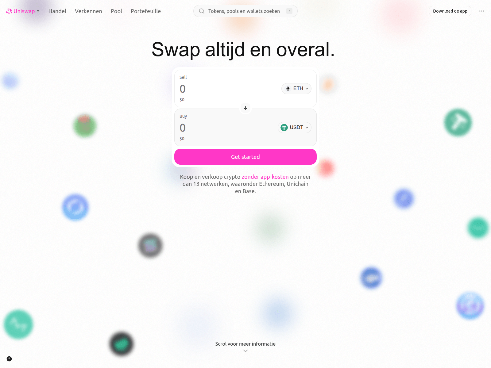 Screenshot of uniswap.selfstake.wiki