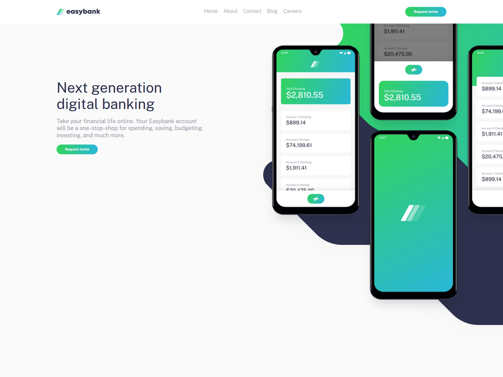 Screenshot of easybank-landing-page-xi-eight.vercel.app