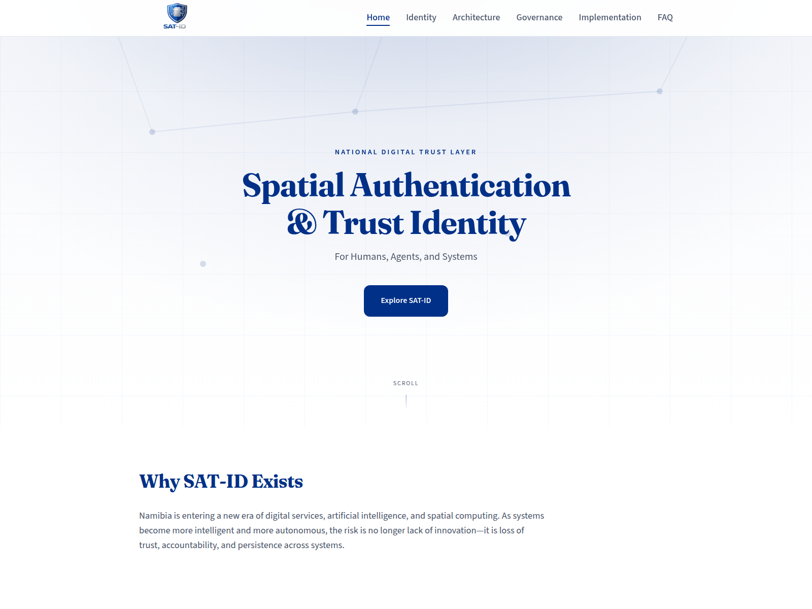Screenshot of sat-id.com