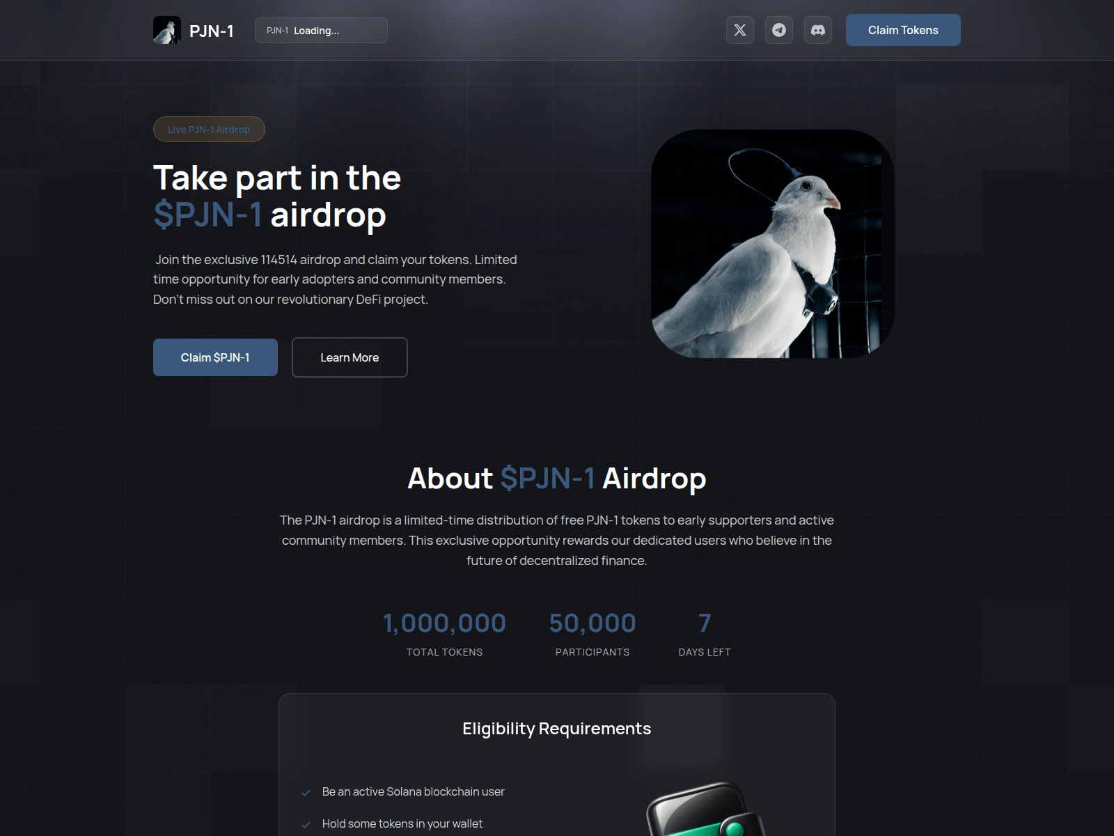 Screenshot of pjn-1-reward.pages.dev