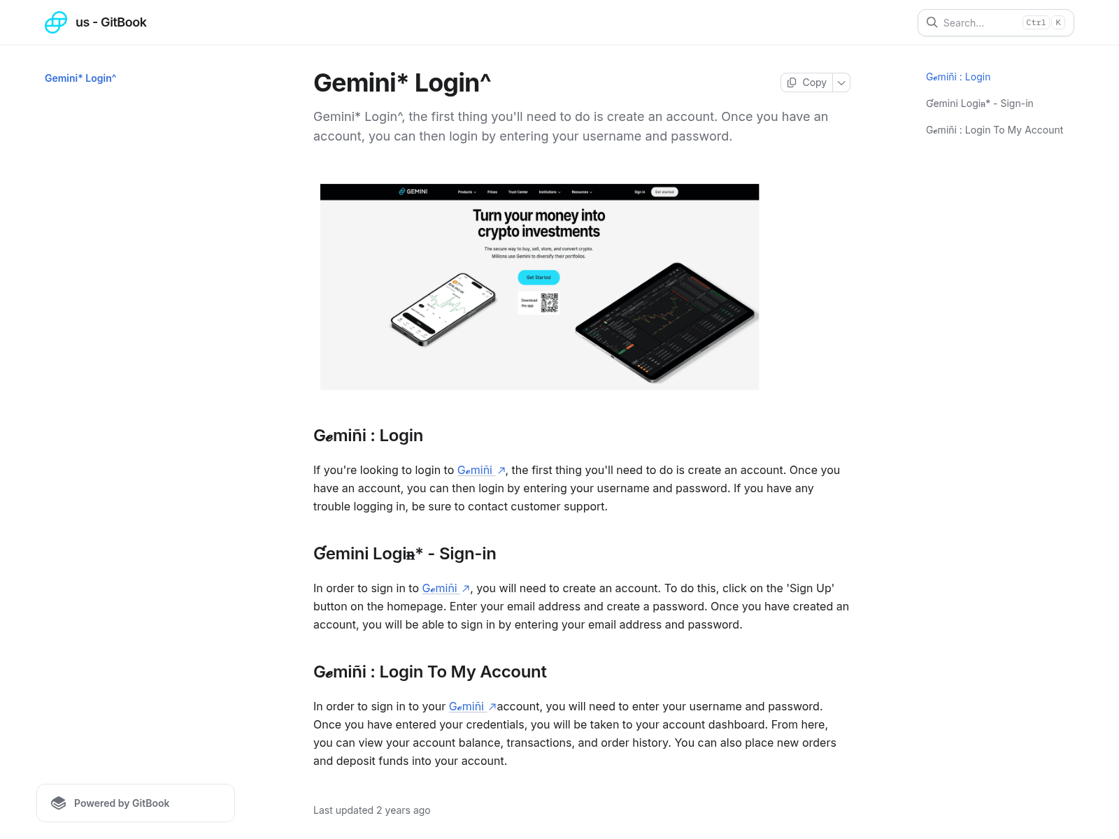 Screenshot of gemenilogiinn.gitbook.io