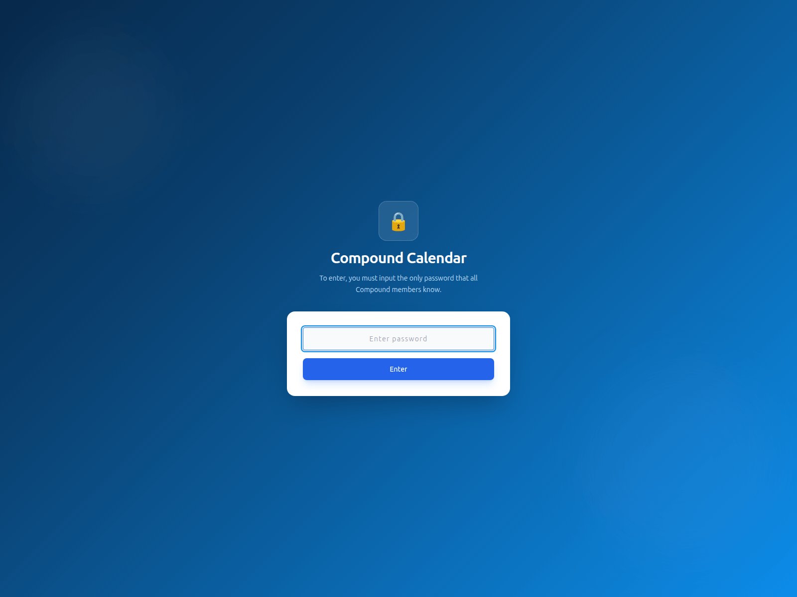 Screenshot of compound-calendar.com