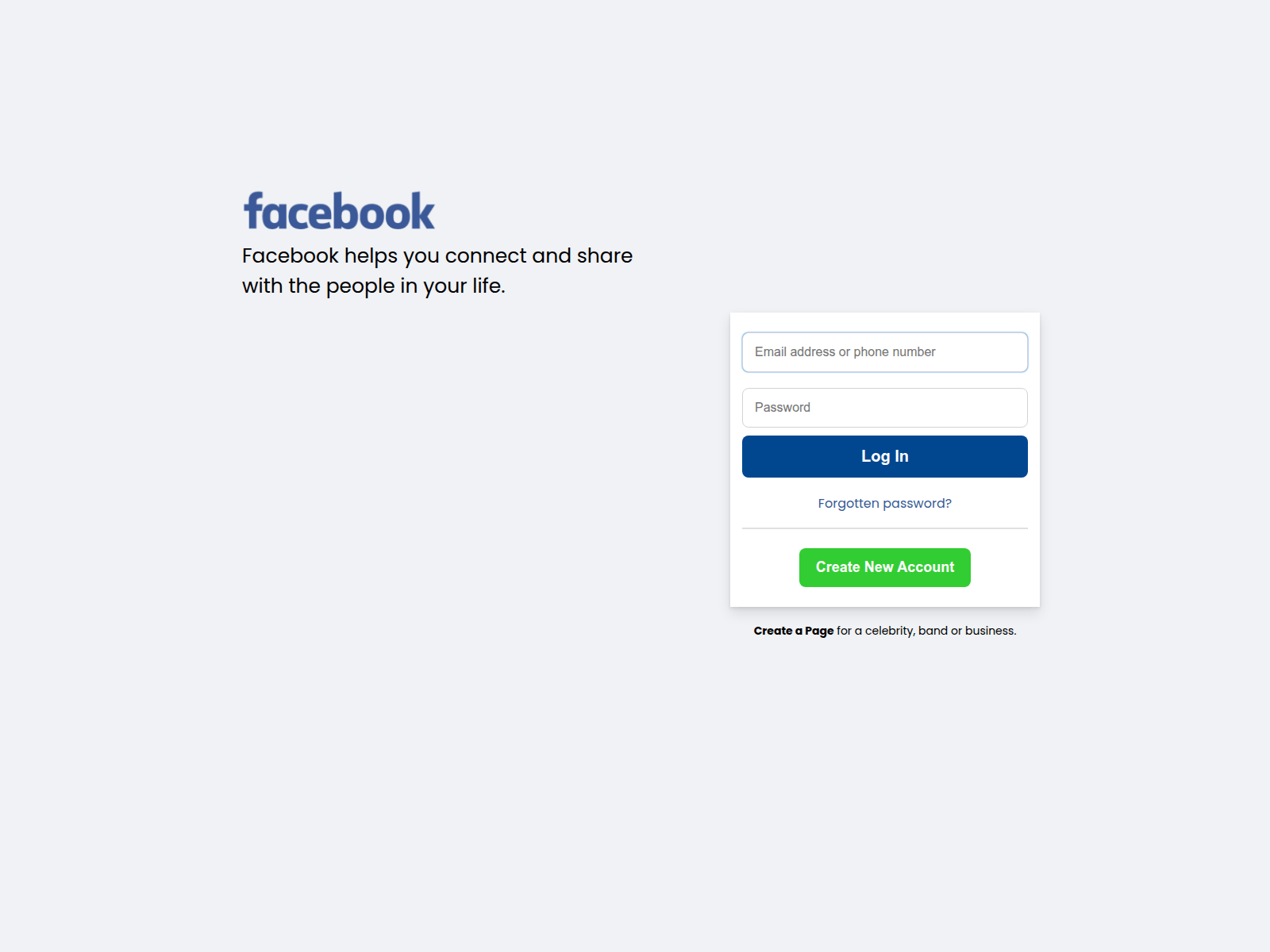 Screenshot of facebook-clone-theta-nine.vercel.app