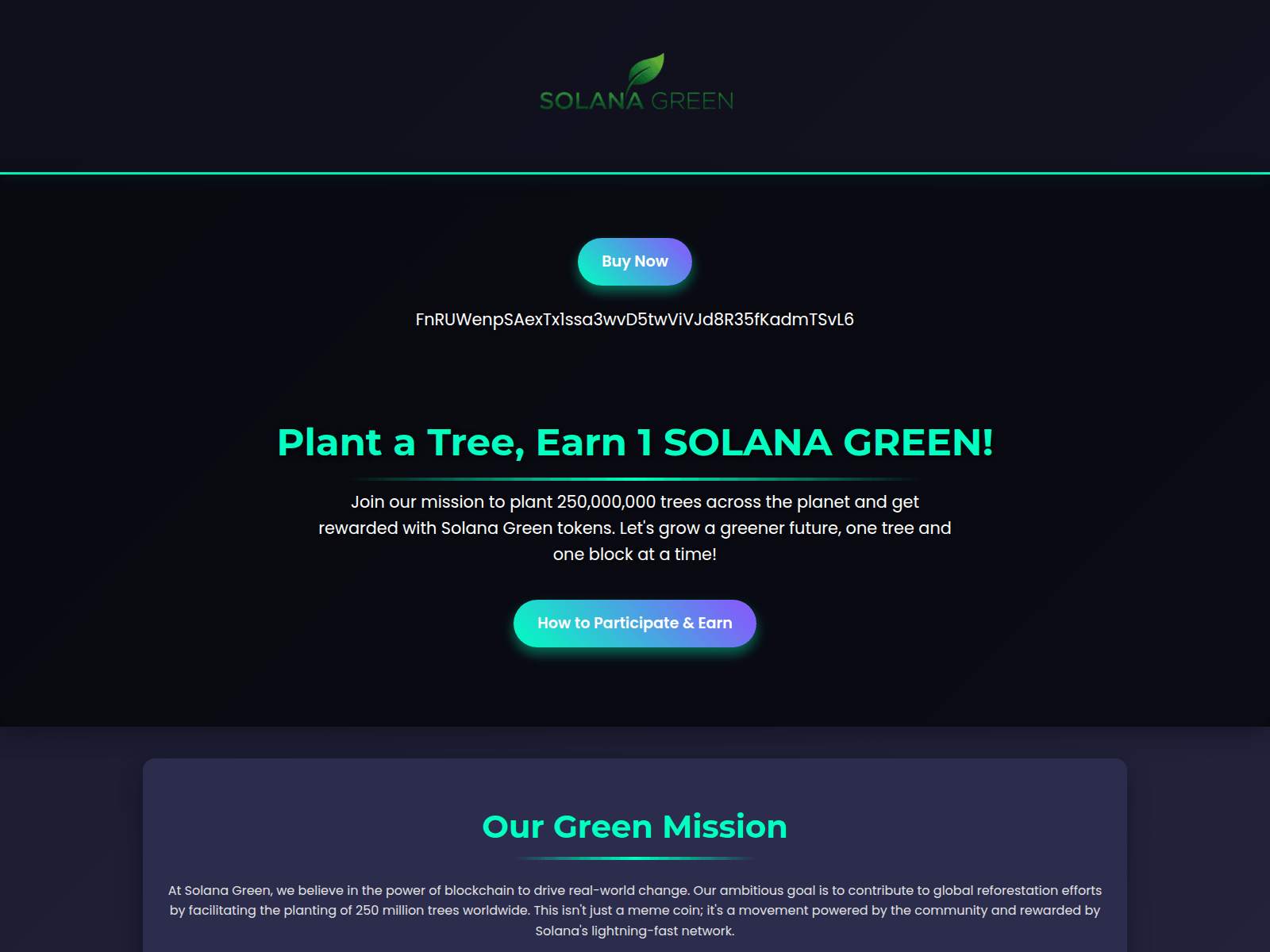 Screenshot of solanagreen.eu