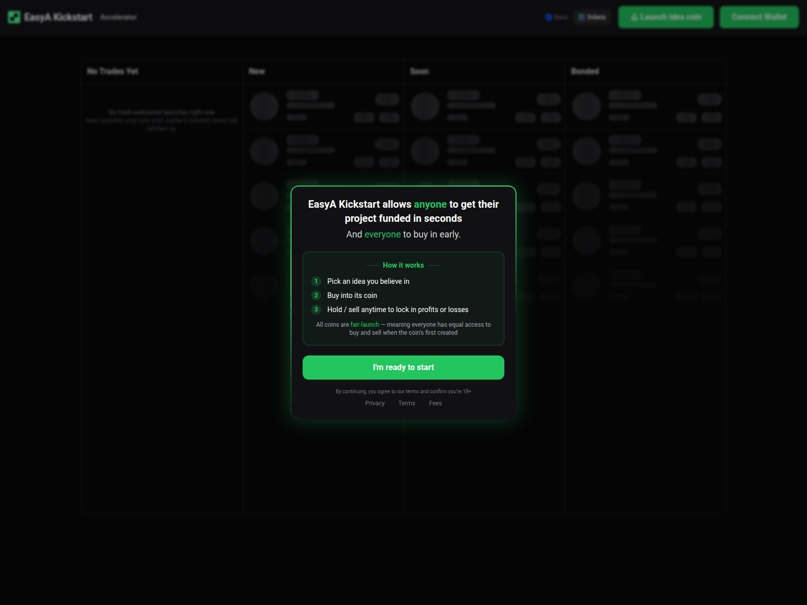 Screenshot of kickstart-solana.easya.io