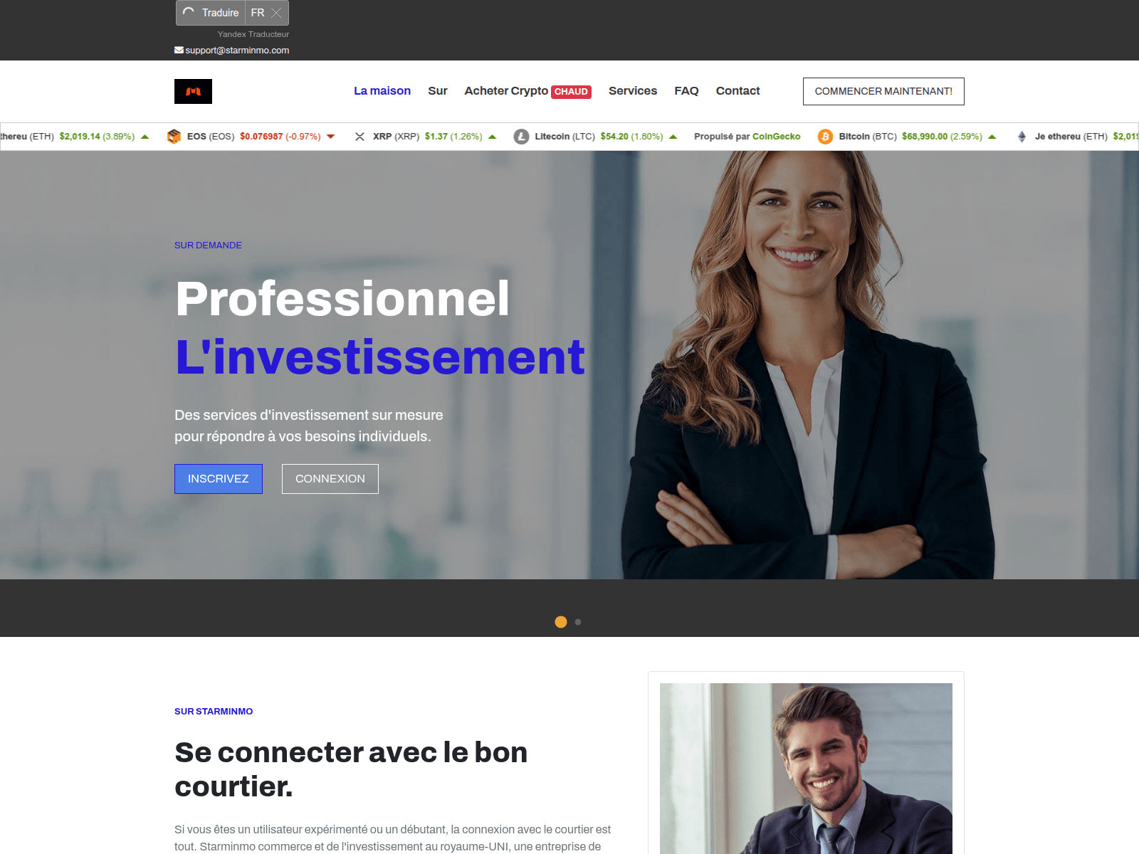 Screenshot of starminmo.com