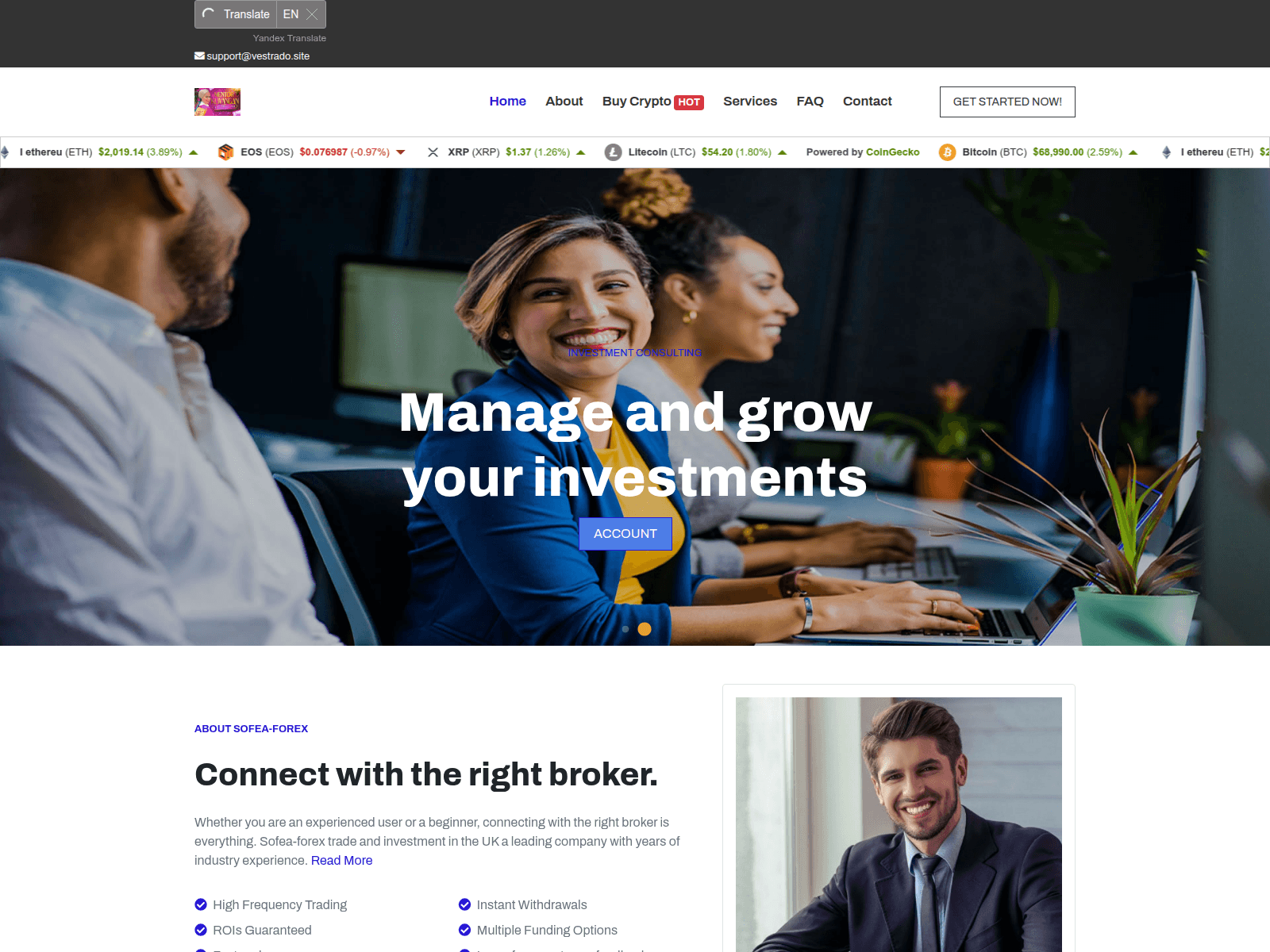 Screenshot of gointrads.top