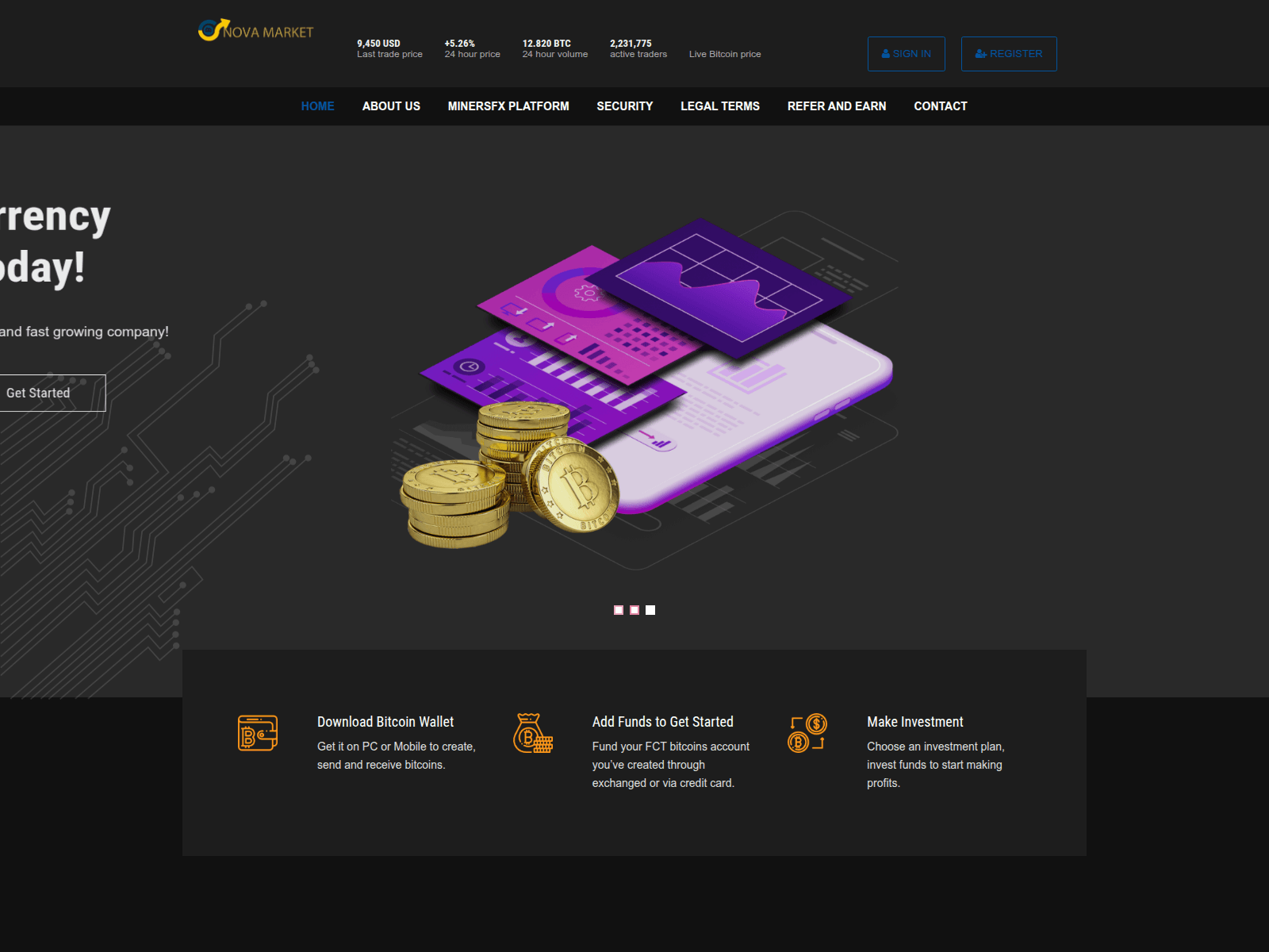 Screenshot of novamarketspro.com
