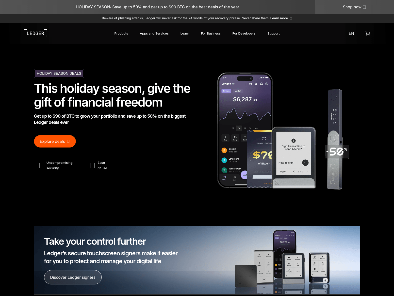 Screenshot of ledger20.com