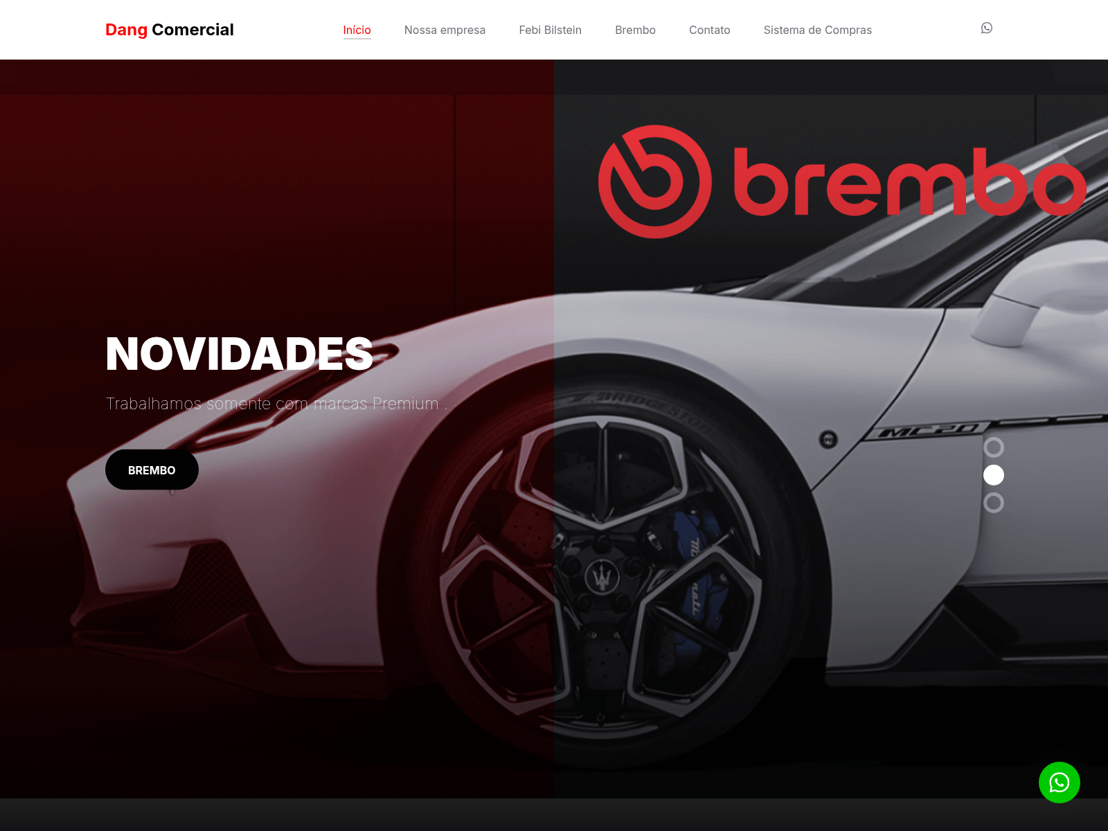 Screenshot of dangcomercial.com.br