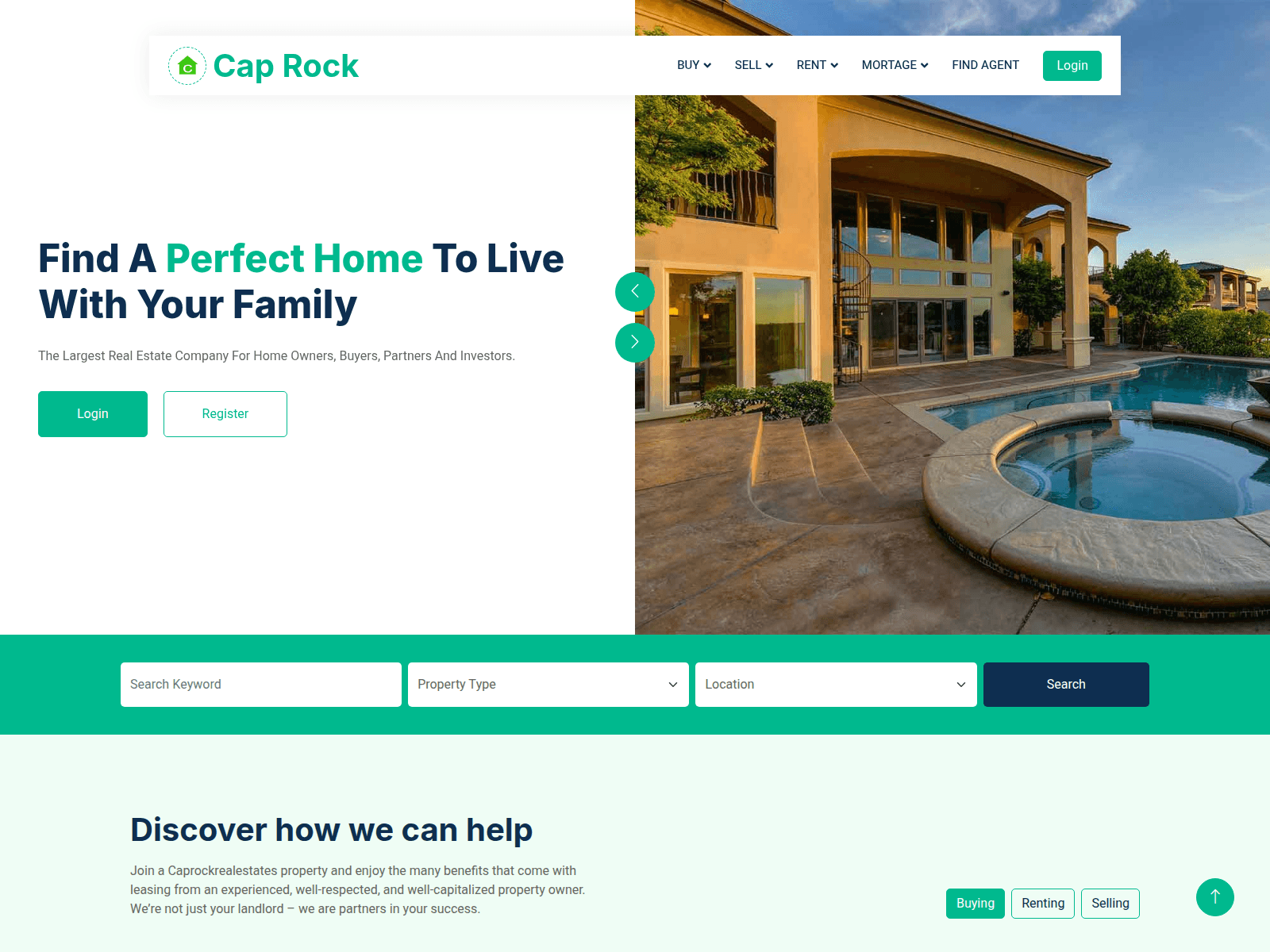 Screenshot of caprockrealestates.com