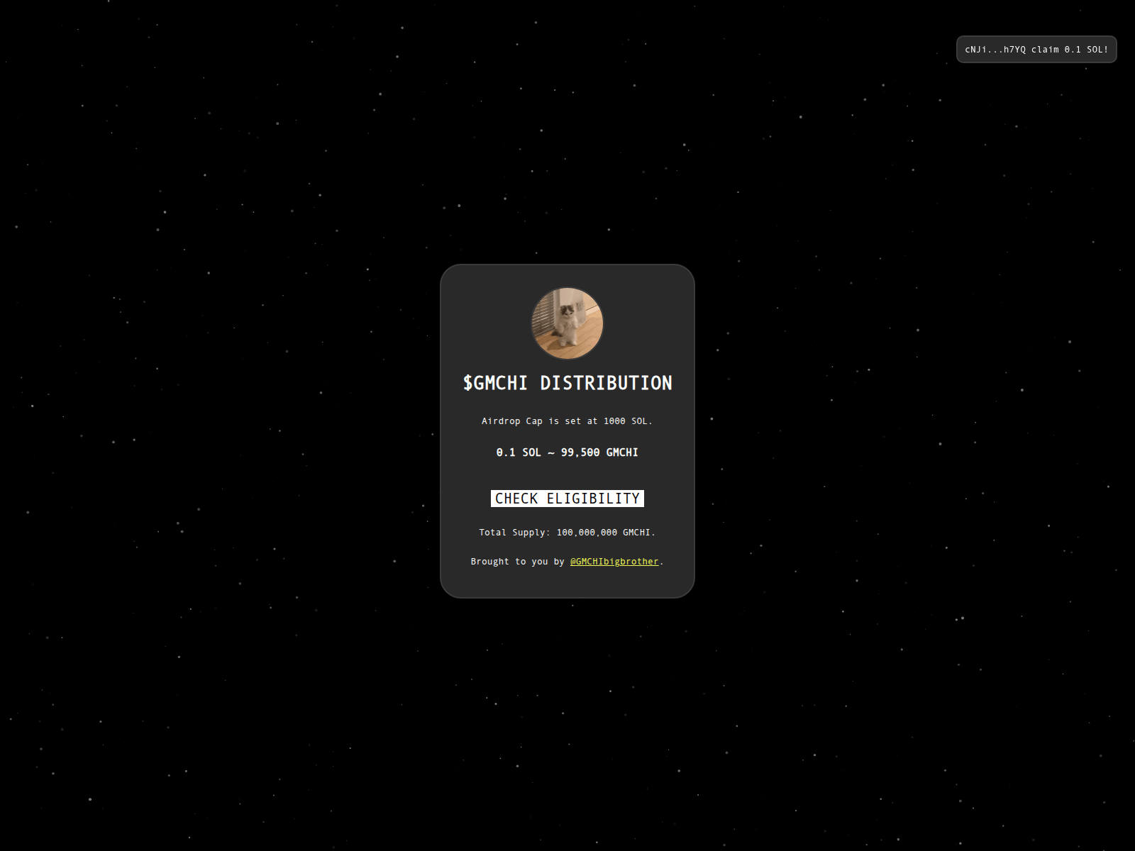 Screenshot of gmichi-rewards.xyz