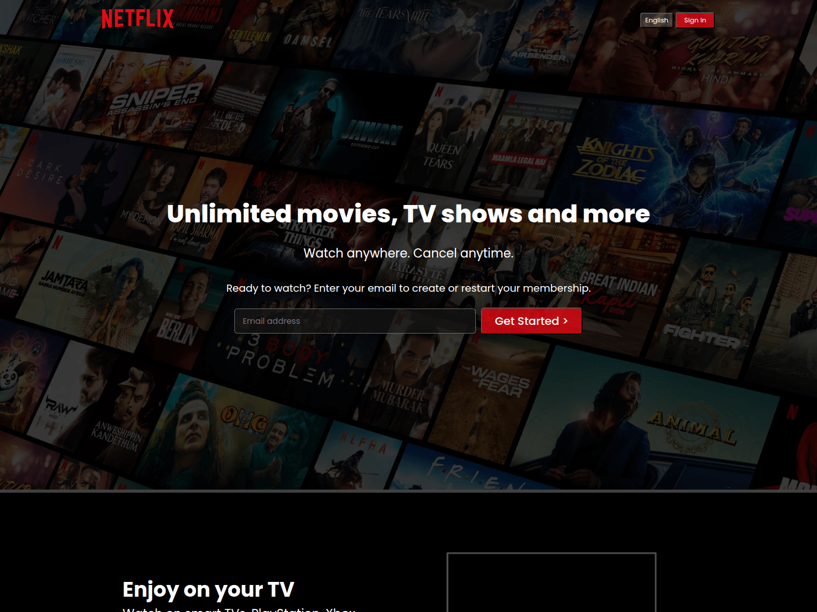 Screenshot of netflix-clone-gray-beta.vercel.app