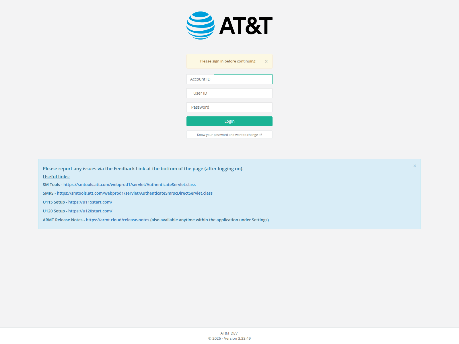 Screenshot of armt.cloud