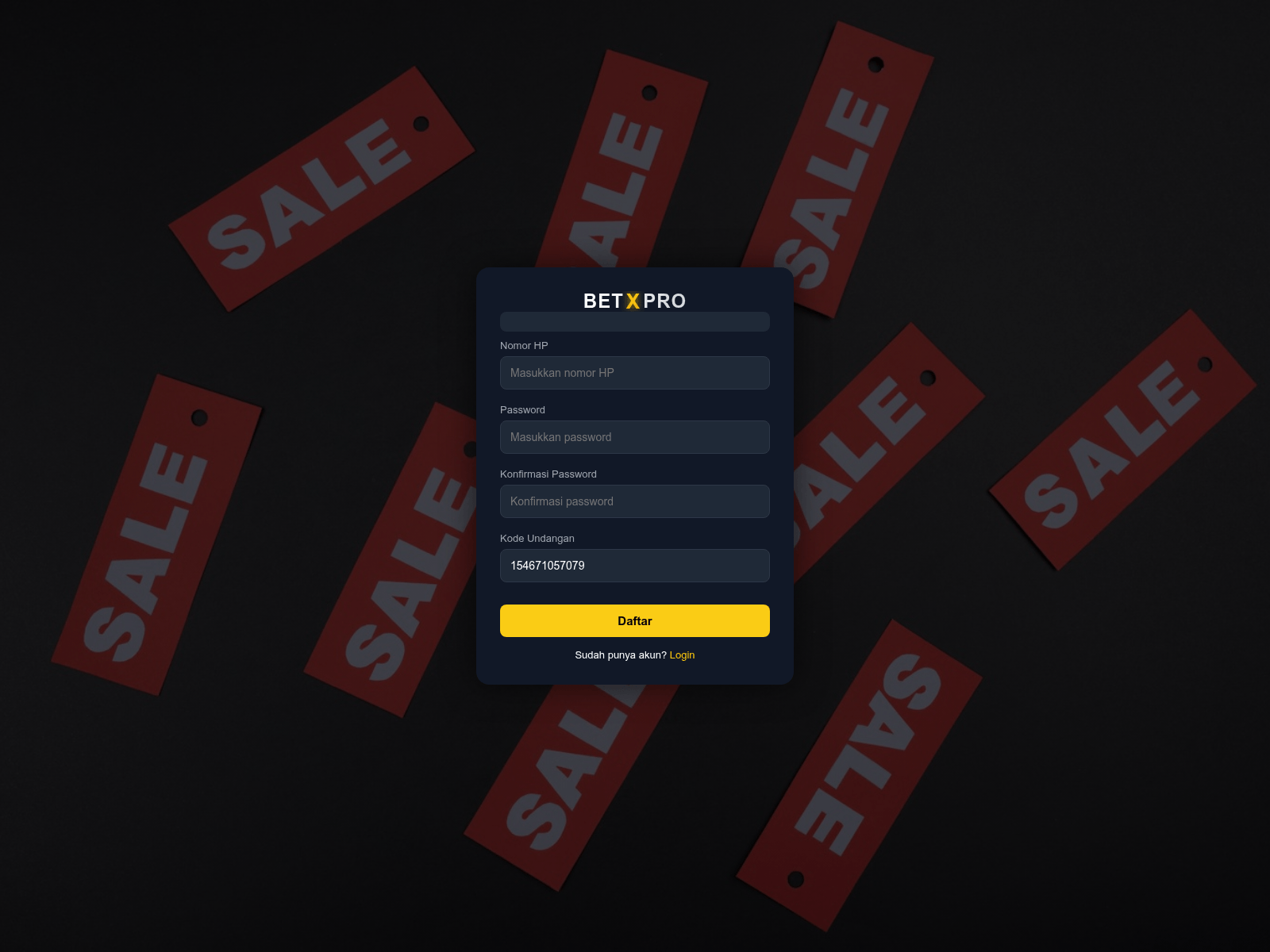 Screenshot of www.betxpro.cloud