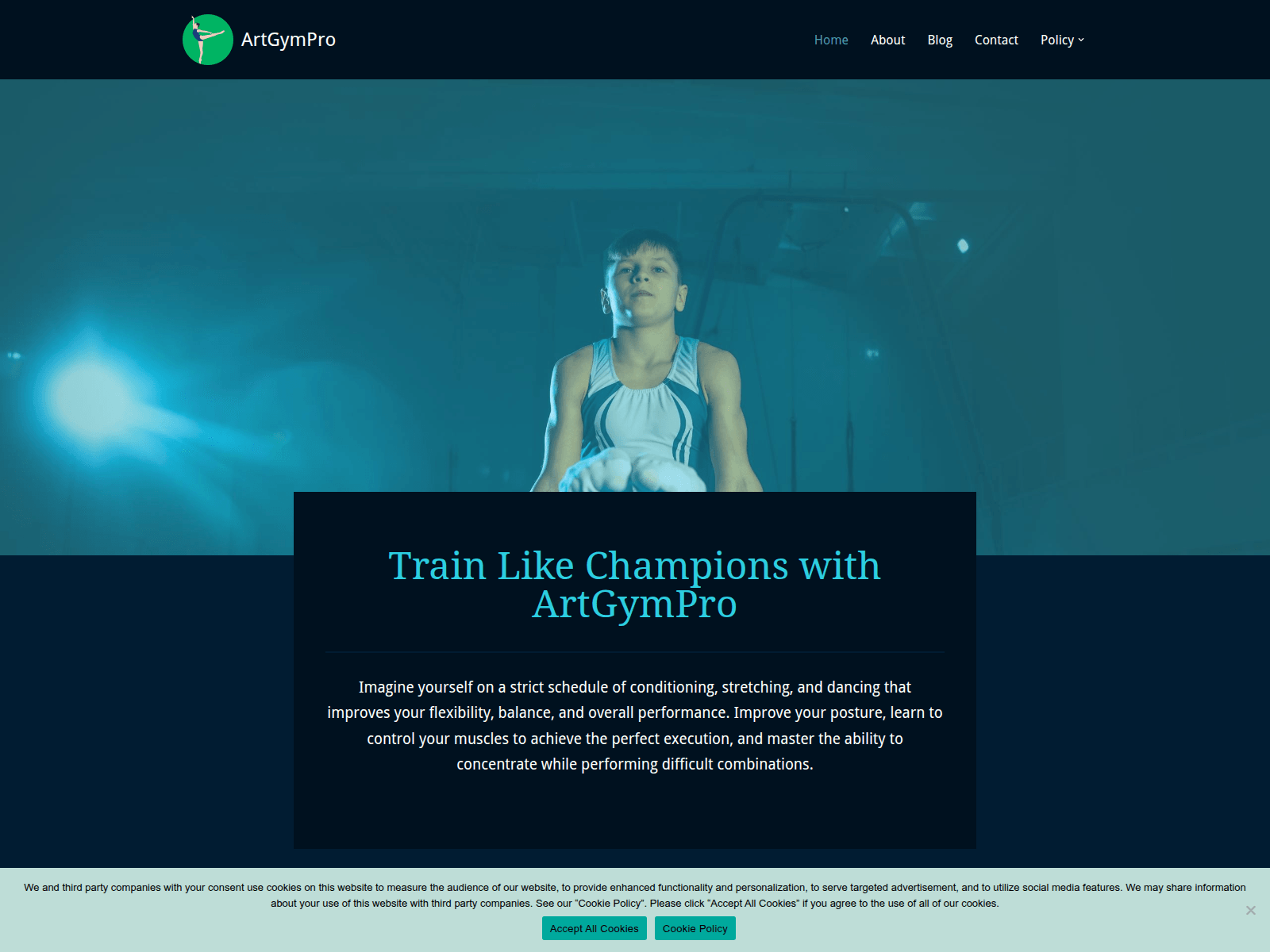 Screenshot of artgympro.com