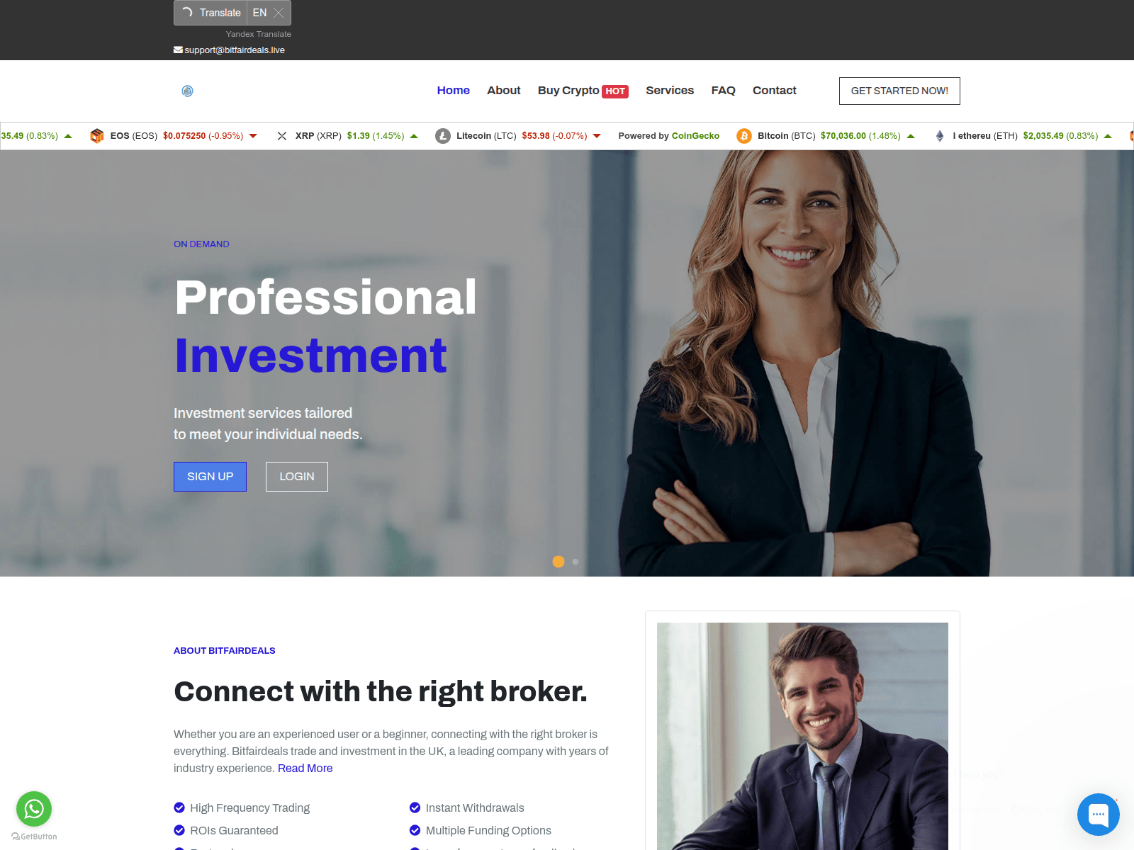 Screenshot of bitfairdeals.live