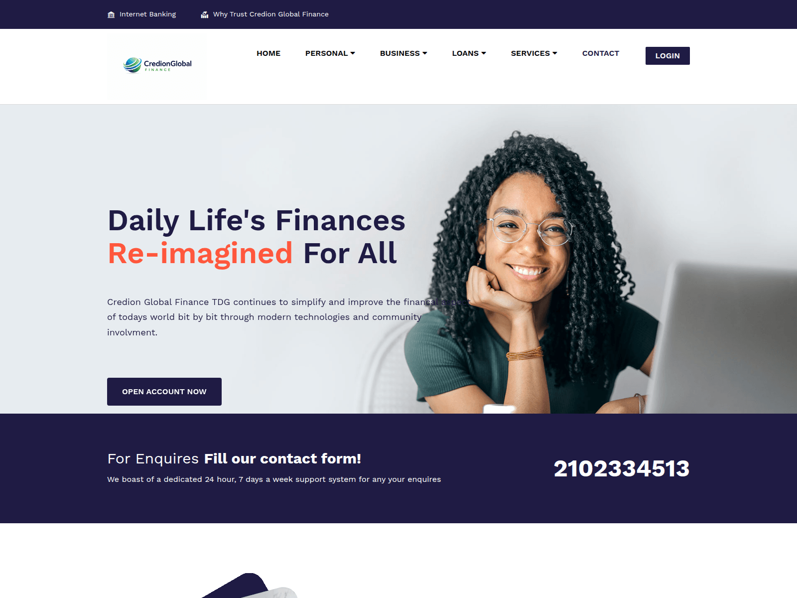 Screenshot of crdionglofin.com